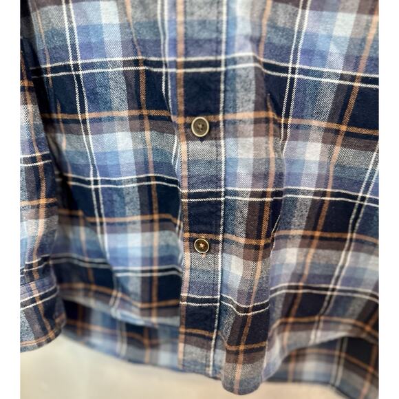 Original Weatherproof Vintage Blue Plaid Flannel Shirt XXL - Picture 4 of 8